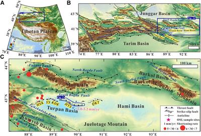 Late Quaternary Kinematics and Deformation Rate of the Huoyanshan Structure Derived From Deformed River Terraces in the South Piedmont of the Eastern Chinese Tian Shan